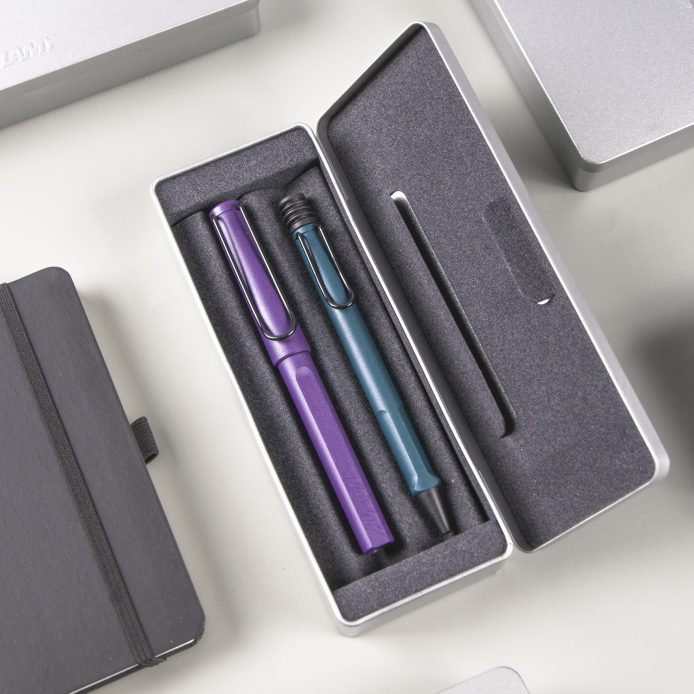 LAMY SAFARI 狩獵者系列 限量森綠藍●紫丁香 鋼珠筆+原子筆組合