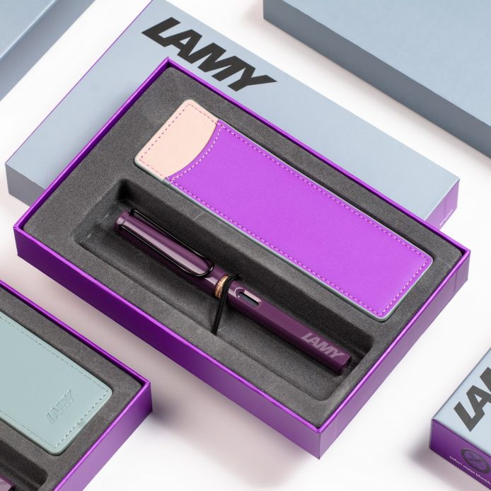 SAFARI狩獵者系列 限量色20周年紀念款 鋼筆 單入雙色筆套禮盒 限量  - violet blackberry 黑莓紫羅蘭（全球台灣獨家 限定：黑莓紫羅蘭）