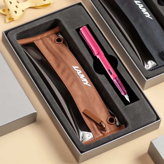 LAMY SAFARI 狩獵者系列 -透明筆袋禮盒-咖啡色 - 鋼筆