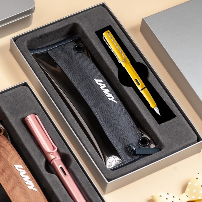 LAMY SAFARI 狩獵者系列 -透明筆袋禮盒-藍黑色 - 鋼筆