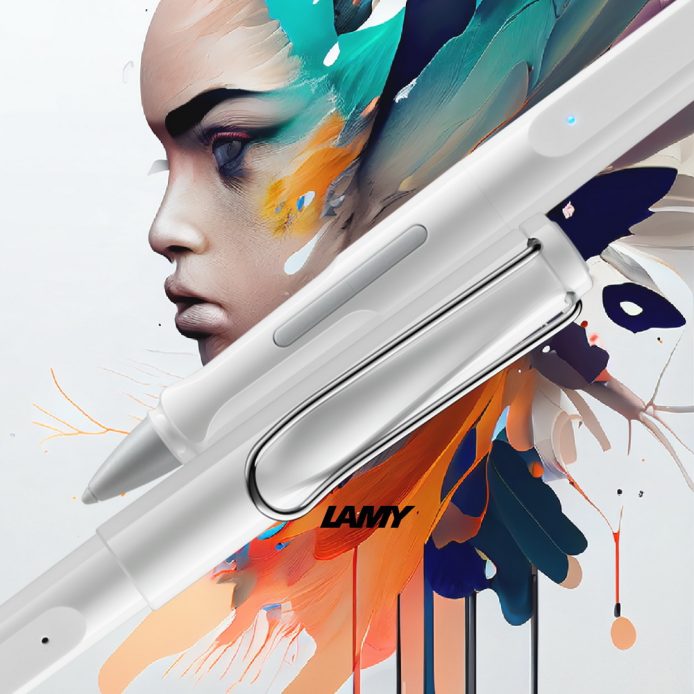 LAMY safari note+ Digital Writing i Pad 數位書寫 觸控筆－白色 ( 贈 經典黑色束繩A5筆袋乙個)
