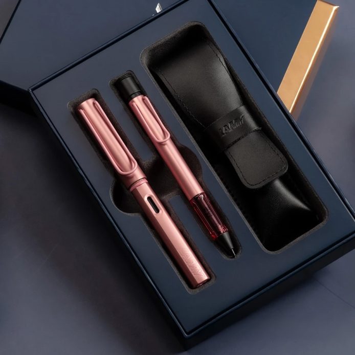 LAMY 鋼筆+自動鉛筆 / 雙入筆套禮盒 - AL-STAR恆星系列- 火鶴紅色