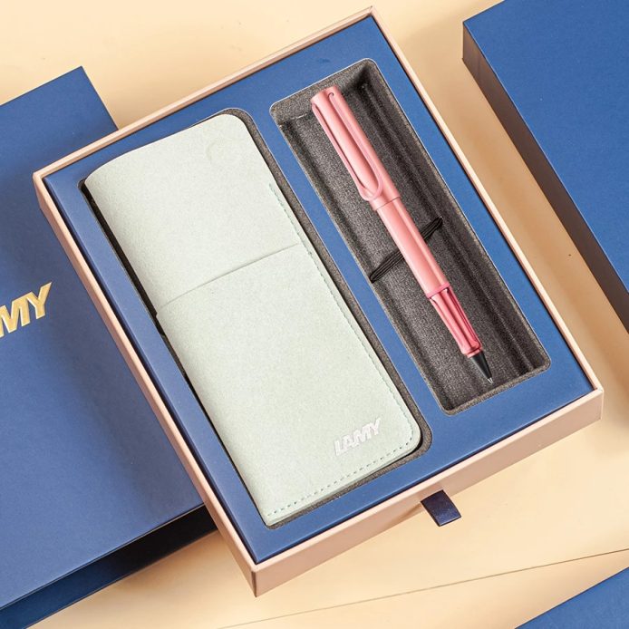 LAMY 鋼珠筆 / AL-STAR恆星系列 (磁吸筆袋禮盒) - 火鶴紅色