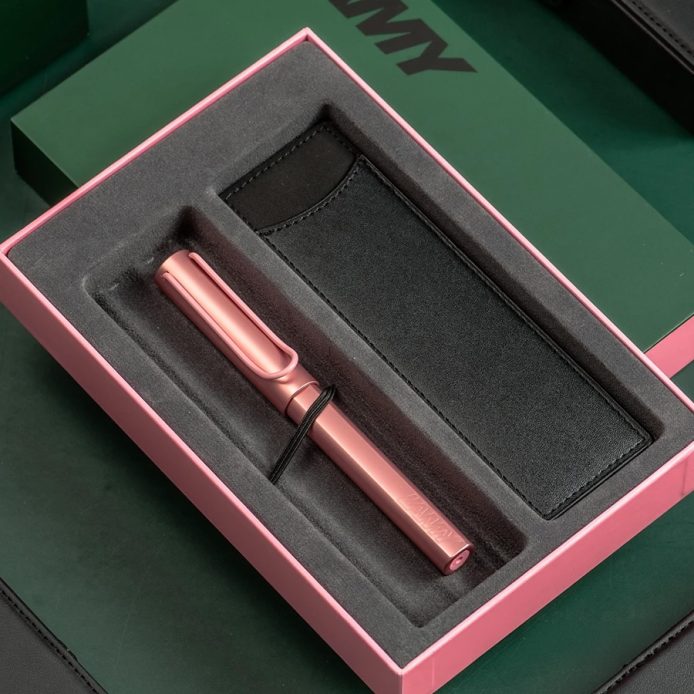 LAMY 鋼珠筆/AL-STAR單入筆套禮盒 限量- Flamongo 火鶴紅色