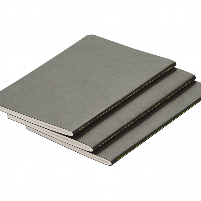 LAMY paper Notebook Booklets全新系列 - 灰色簡式筆記本套裝  (A5 - 三本一套)★期間促銷★買A5送A５★